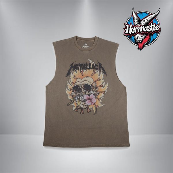 Metallica Burning Flower Sleeveless Unisex Tank Top