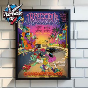 Metallica Infectious Grooves Poster Show At Garden Amphitheater On August 15-16 2025 In Garden Grove CA Poster Home Decor Canvas