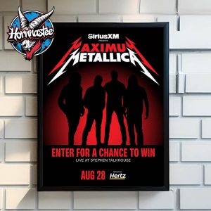 Metallica Maximum Enter For A Chance To Win Live At Stephen Talkhouse On August 28 2025 Poster Home Decor Canvas