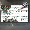 Toronto Raptors NBA Regular Season 2025-26 Schedule Poster Horizontal