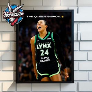 Napheesa Collier Minnesota Lynx The Queen Is Back Poster Home Decor Canvas
