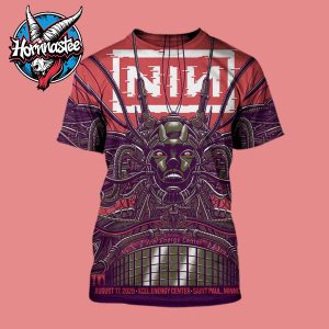 Nine Inch Nails Venue Poster At Xcel Energy Center On August 17 2025 In Saint Paul Minnesota All Over Print Shirt