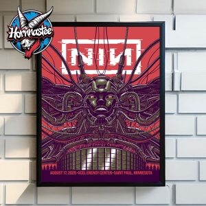 Nine Inch Nails Venue Poster At Xcel Energy Center On August 17 2025 In Saint Paul Minnesota Poster Home Decor Canvas
