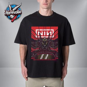 Nine Inch Nails Venue Poster At Xcel Energy Center On August 17 2025 In Saint Paul Minnesota Unisex T-Shirt