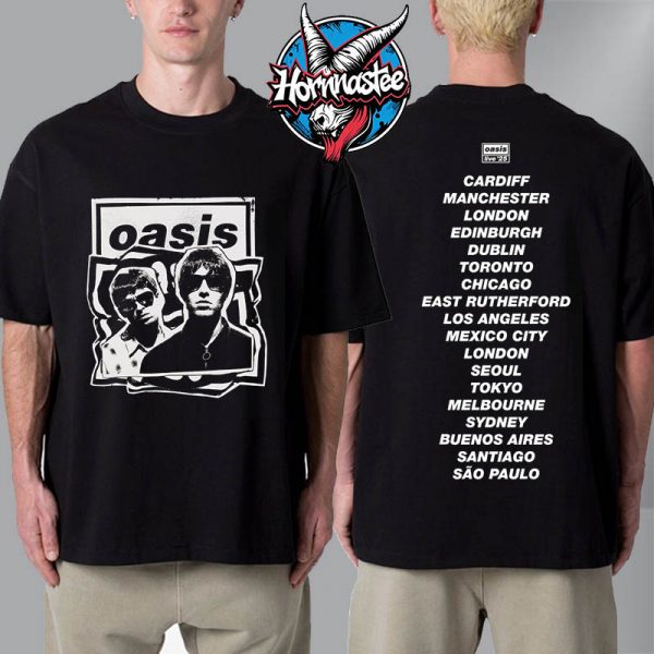 Oasis Live 25 Cut Out Photo Tour Venue Unisex T-Shirt Two Sided