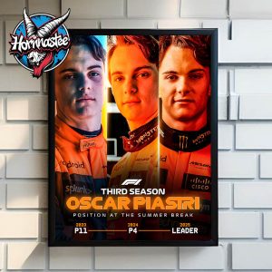 Oscar Piastri Third Season Position At The Summer Break Poster Home Decor Canvas