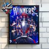 Congrats Paris Saint Germain PSG Champion UEFA Super Cup 2025 PSG Lifts Trophy Cup Poster Home Decor Canvas