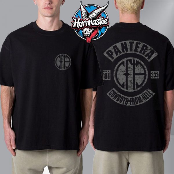Pantera Cowboys From Hell Patch Look Unisex T-Shirt Two Sided