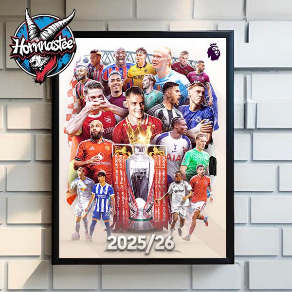 Premier League 2025-26 Season Starts Poster Home Decor Canvas
