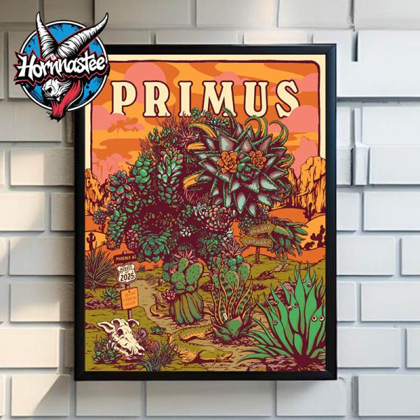 Primus Band Arizona Show Onward And Upward Tour 2025 On August 1 2025 At Arizona Financial Theatre In Phoenix AZ Poster Home Decor Canvas