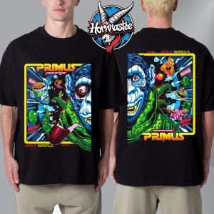 Primus Band Onward And Upward Tour 2025 Final Sacramento CA Poster 2 Nights At Channel 24 On August 7-8 2025 Unisex T-Shirt Two Sided