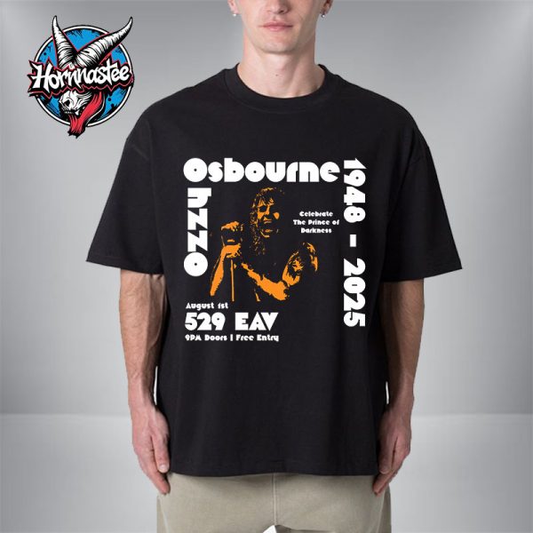RIP Ozzy Osbourne 1948-2025 Celebrate The Prince Of Darkness On August 1 2025 Unisex T-Shirt
