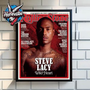 Rolling Stone Magazine  Steve Lacy Wild Heart Rolling Stone September 2025 Cover Star Poster Home Decor Canvas