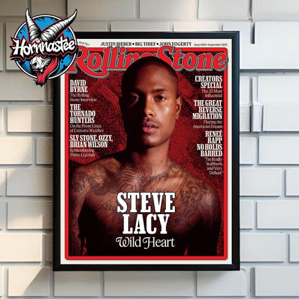 Rolling Stone Magazine  Steve Lacy Wild Heart Rolling Stone September 2025 Cover Star Poster Home Decor Canvas