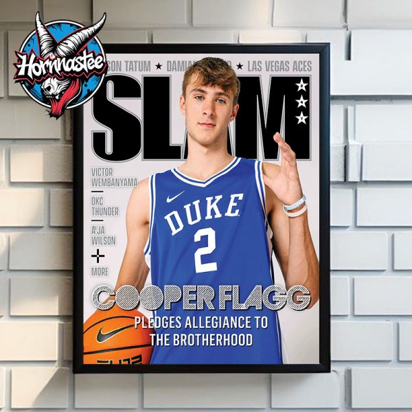 SLAM Magazine Cover Cooper Flagg Pledges Allegiance To The Brotherhood Poster Home Decor Canvas