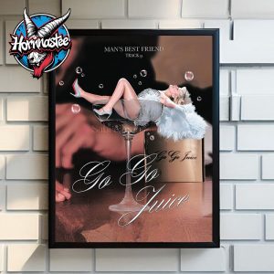 Sabrina Carpenter Man’s Best Friend Track 9 Go Go Juice Album Covers Poster Home Decor Canvas