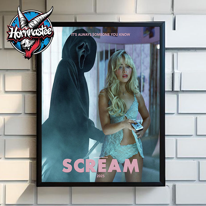 Sabrina Carpenter x Scream Movie 2025 It's Always Someone You Know Poster Home Decor Canvas Sabrina Carpenter x Scream Movie 2025 It's Always Someone You Know Poster Home Decor Canvas