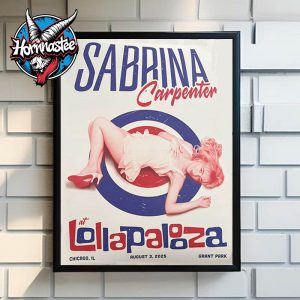 Sabrina Carpenter Lollapalozza Festival 2025 Show At Grant Park On August 3 2025 In Chicago Illinois Poster Home Decor Canvas