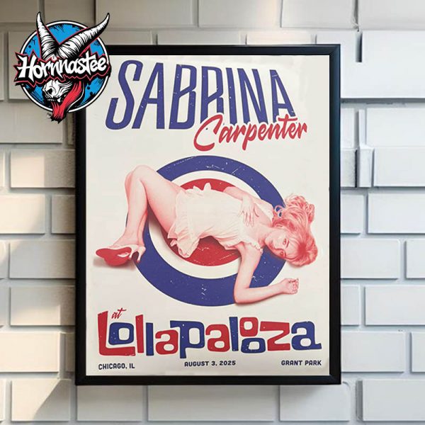 Sabrina Carpenter Lollapalozza Festival 2025 Show At Grant Park On August 3 2025 In Chicago Illinois Poster Home Decor Canvas