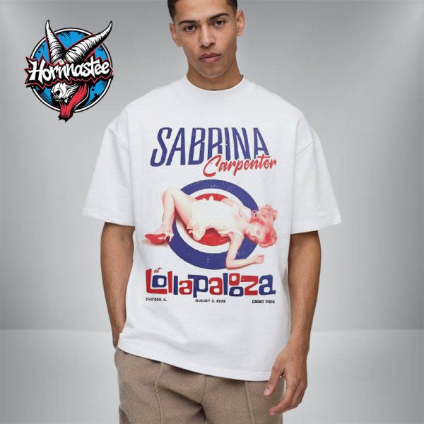 Sabrina Carpenter Lollapalozza Festival 2025 Show At Grant Park On August 3 2025 In Chicago Illinois Unisex T-Shirt