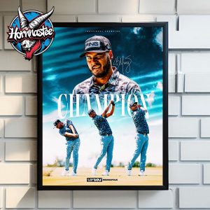 Sebastian Munoz First Wins LIV Golf  Individual Champion Indianapolis 2025 Poster Home Decor Canvas