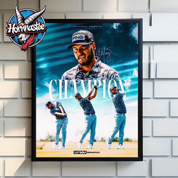 Sebastian Munoz First Wins LIV Golf  Individual Champion Indianapolis 2025 Poster Home Decor Canvas