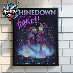Shinedown Show At Dickies Arena On August 28 2025 In Fort Worth Texas Poster Home Decor Canvas