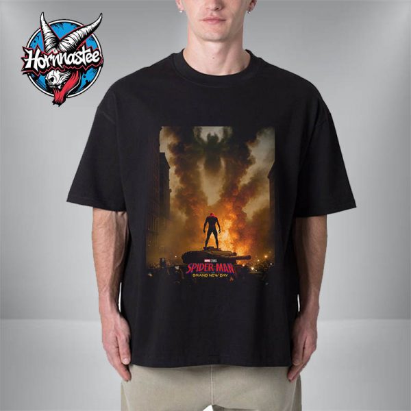 Spider Man Brand New Day Poster Movie Releases On 2026 Marvel Studios Unisex T-Shirt