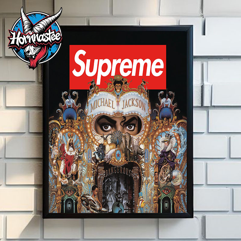 Supreme x Michael Jackson King Of Pop Poster Home Decor Canvas Supreme x Michael Jackson King Of Pop Poster Home Decor Canvas
