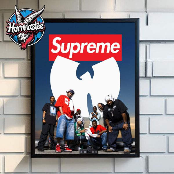 Supreme x Wu Tang Clan Fall Winter 2025 Photo Tee Poster Home Decor Canvas