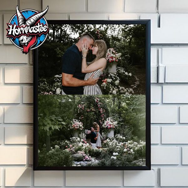 Taylor Swift And Travis Kelce Engaged Get Married Poster Home Decor Canvas