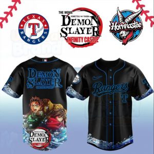 Texas Rangers x Demon Slayer Tanjiro And Tomioka Giyu 2025 Baseball Jersey