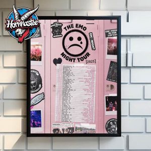 The Emo Night Tour 2025 Schedule Tour Dates Poster Home Decor Canvas