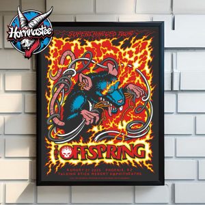 The Offspring Supercharged Tour 2025 Venue Poster At Talking Stick Resort Amphitheatre On August 27 2025 In Phoenix AZ Poster Home Decor Canvas