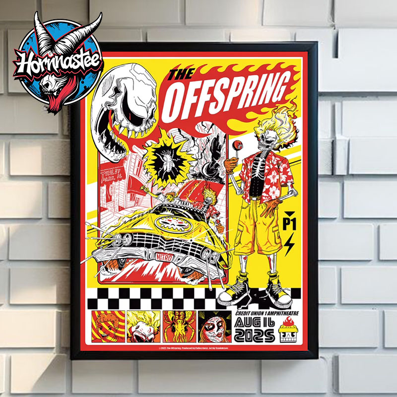 The Offspring Supercharged Worldwide in 25 Show At Credit Union 1 Amphitheatre On August 16 2025 Tinley Park IL Poster Home Decor Canvas The Offspring Supercharged Worldwide in 25 Show At Credit Union 1 Amphitheatre On August 16 2025 Tinley Park IL Poster Home Decor Canvas