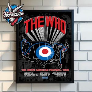 The Who The North American Farewell Tour 2025 Schedule Tour Dates Poster Home Decor Canvas
