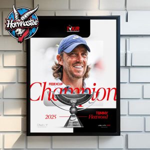 Tommy Fleetwood Celebrates Tommy Fleetwood Won Tour Championship And FedExCup Champion 2025 Poster Home Decor Canvas