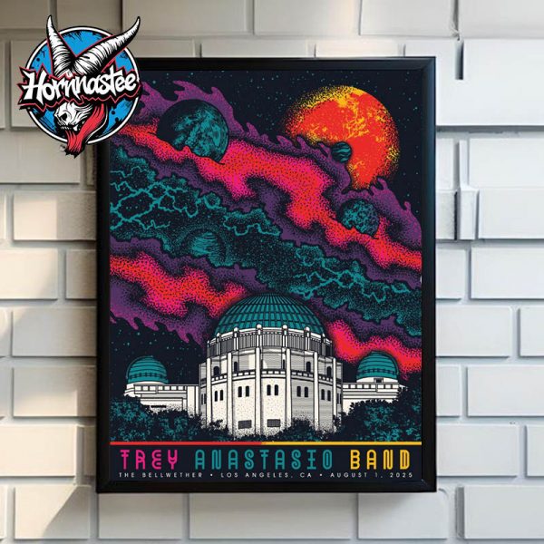Trey Anastasio Band Los Angeles Show On August 1 2025 At The Bellwether In Los Angeles CA Poster Home Decor Canvas