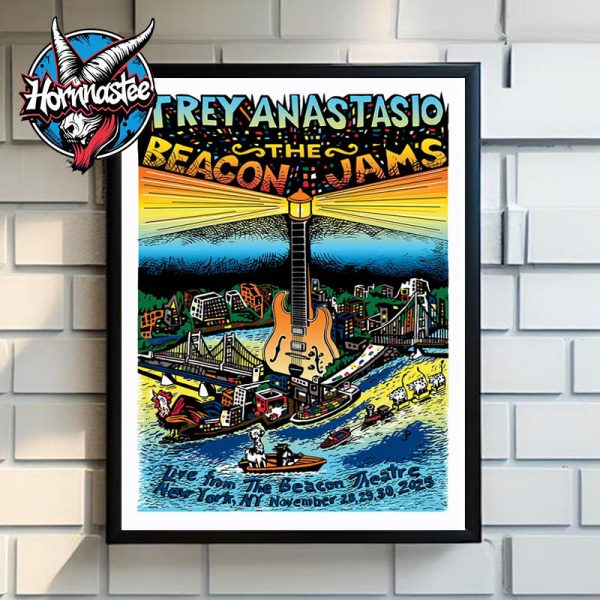 Trey Anastasio The Beacon Jams New York On November 28-30 2025 At The Beacon Theatre In New York Poster Home Decor Canvas