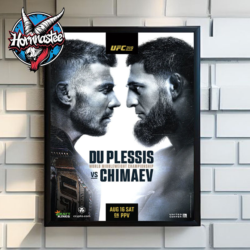 UFC 319 Du Plessis vs Chimaev Autographed World Middleweight Championship On August 16 2025 Poster Home Decor Canvas UFC 319 Du Plessis vs Chimaev Autographed World Middleweight Championship On August 16 2025 Poster Home Decor Canvas