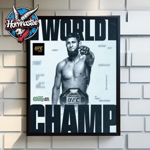UFC 319 Khamzat Chimaev The Lone Wolf Champion World Middleweight 2025 Poster Home Decor Canvas