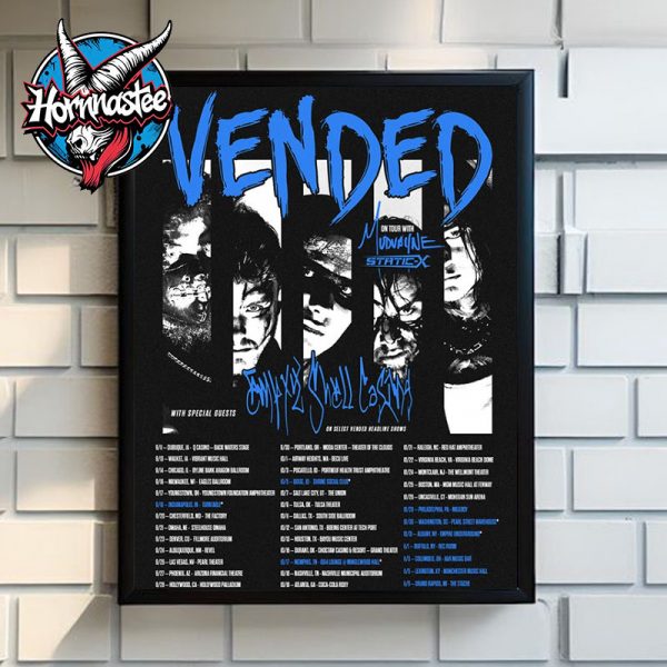Vended Band North American Headliners Tour 2025 Schedule Tour Dates Poster Home Decor Canvas