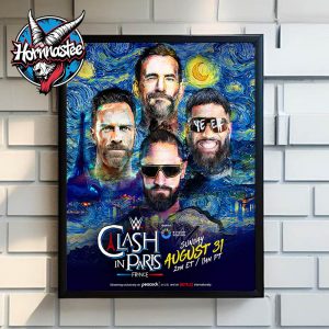 WWE Clash In Paris Fatal 4 Way World Heavyweight Championship At WWE Clash in Paris On August 31 2025 Poster Home Decor Canvas