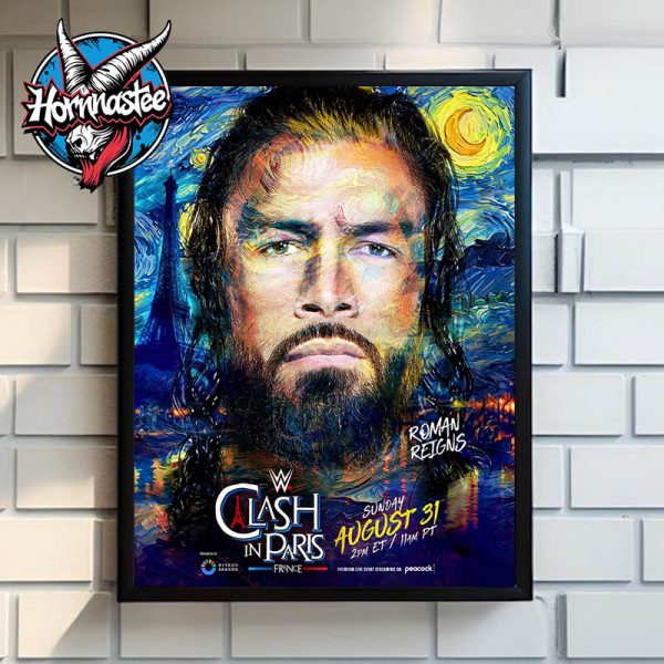WWE Clash In Paris France On August 31 2025 Roman Reigns Poster Poster Home Decor Canvas