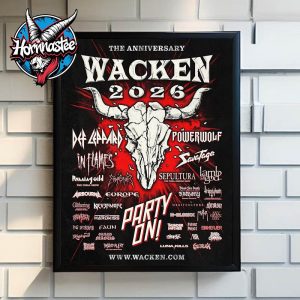 The Wacken 2026 The Anniversary Wacken 2026 Official Poster Poster Home Decor Canvas