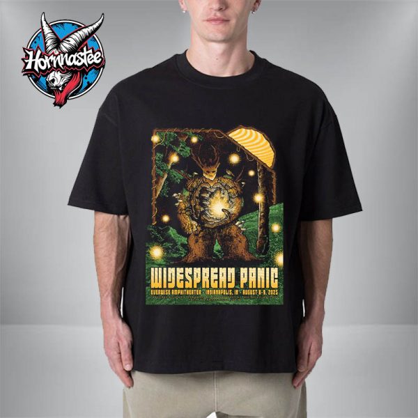 Widespread Panic Indianapolis Poster 2 Nights At Everwise Amphitheater at White River State Park On August 8-9 2025 In Indiana Unisex T-Shirt