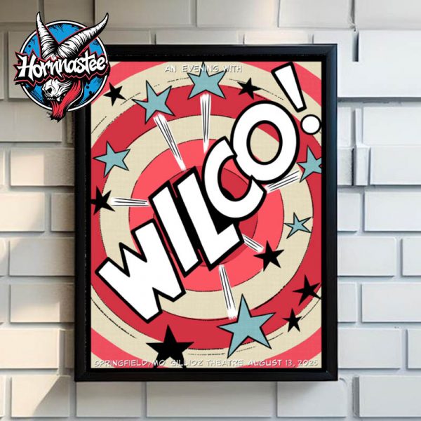 Wilco Springfield Show On August 13 2025 At Gillioz Theatre In Springfield MO Poster Home Decor Canvas