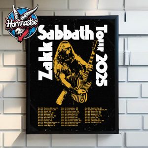 Zakk Sabbath Tour 2025 Schedule Tour Dates Poster Home Decor Canvas