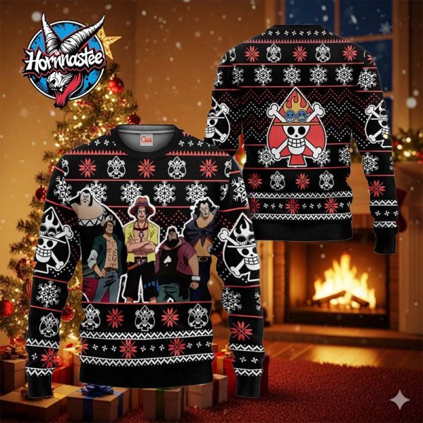 Ace Spade Pirates Anime Xmas Gifts Ugly Christmas Sweater