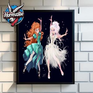Agnes And Enid Cartoon Art Dance Lady Gaga Song The Dead Dance Wednesday 2 Poster Home Decor Canvas